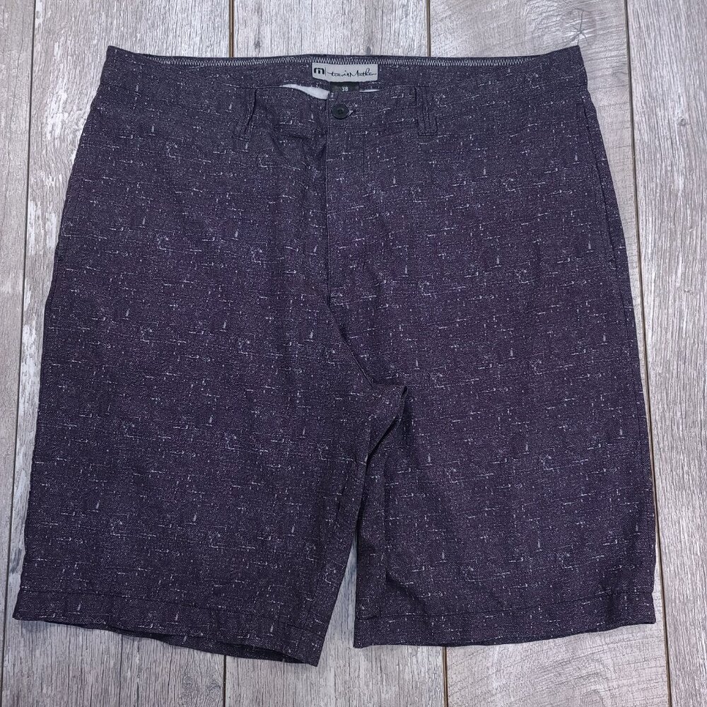 Travis Mathew Shorts Mens 38 Barnacle Golf Performance Bermuda Hybrid Athletic